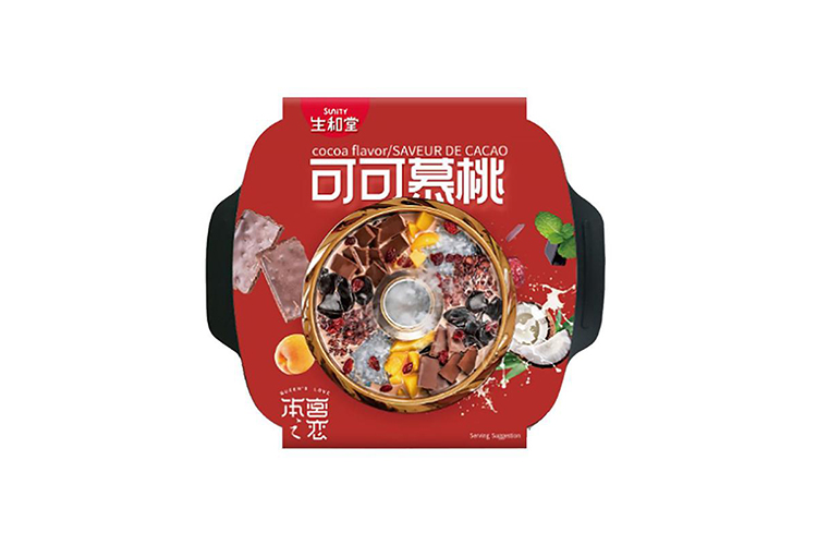 SUNITY SELF-HEATING DESSERT HOTPOT COCOA MOUSSE PEACH FLAVOUR 565G